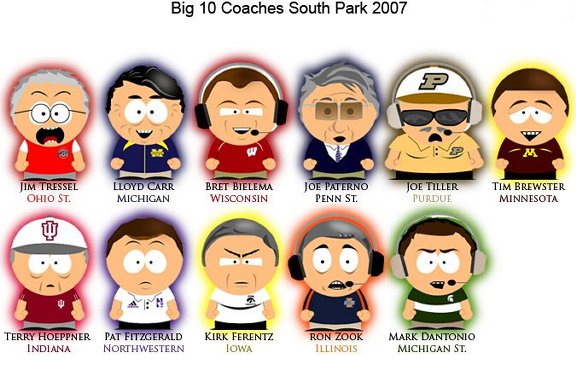Big Ten South Park Coaches