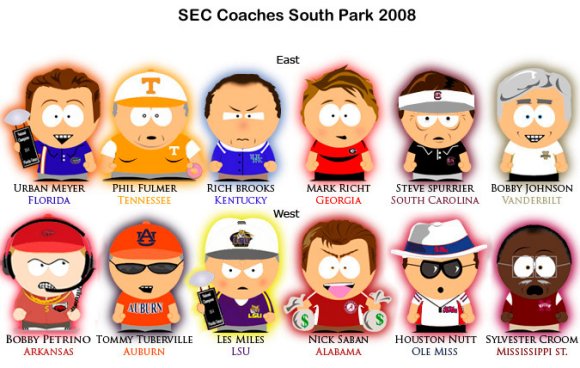 SEC South Park Coaches