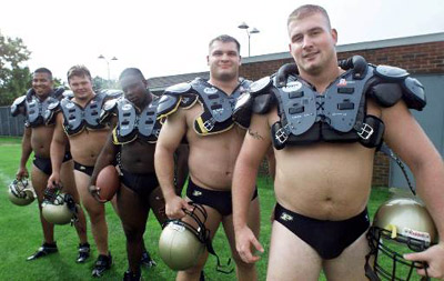 Pantsless Purdue OL