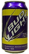 Purple and Gold Bud Light can