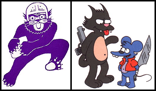 Purple Wildcat and Itchy & Scratchy