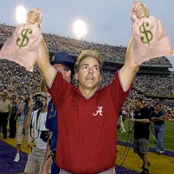 Nick Saban money bags