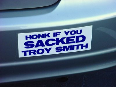Troy Smith Sack Bumper Sticker